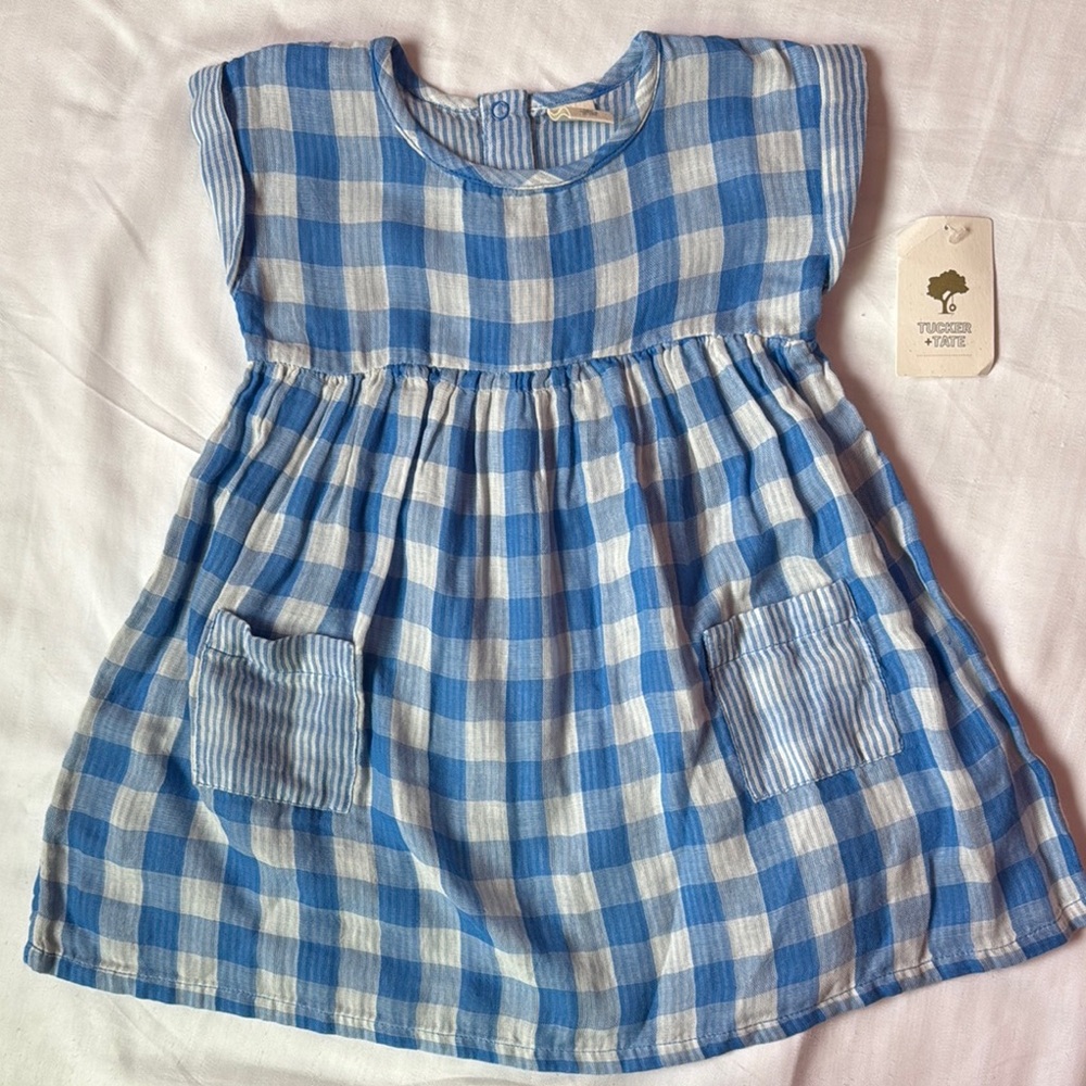 Tucker + Tate - Blue and White Checkered Dress